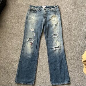 Men's Distressed A/X Jeans